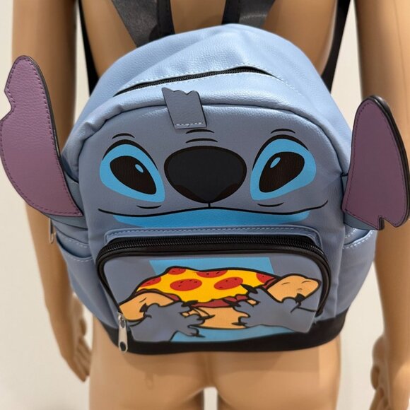 Disney Lilo & Stitch Stitch with Pizza 10 Inch Mini Backpack - Picture 1 of 13